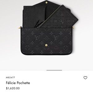 Authentic LV Félicie Pochette - Black